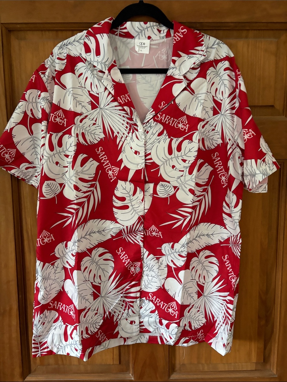 Saratoga Red & White Tropical Button-Up Shirt